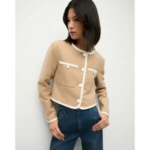 VERONICA BEARD Beale Cotton-Blend Tweed Jacket Size 8